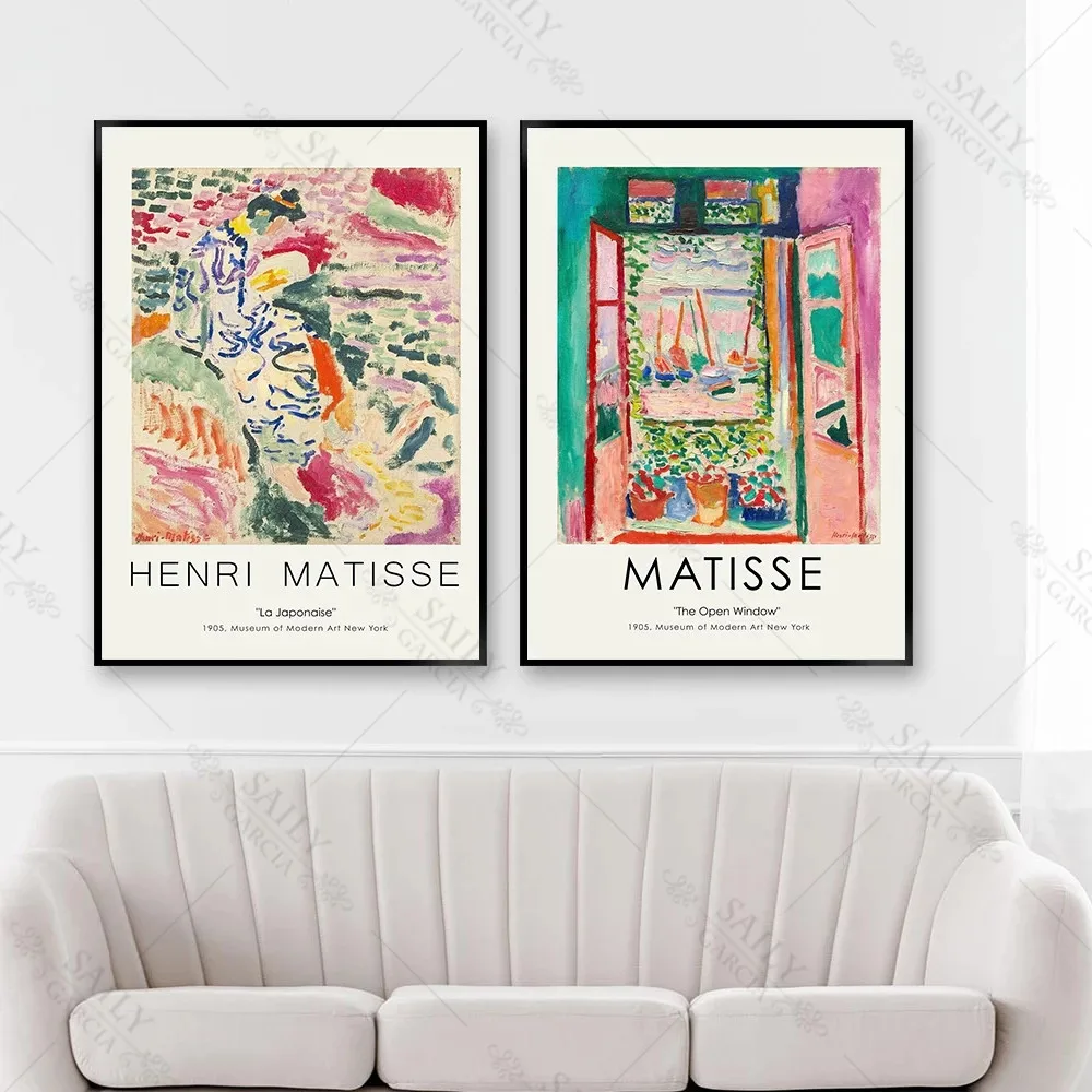 Prancūzijos Henri Matisse Gėlių Paveikslai Tapyba Nustatyti Retro Plakatai ir Spausdina Abstrakčiai Sienos Menas Nuotraukas Kambarį Namų Dekoro