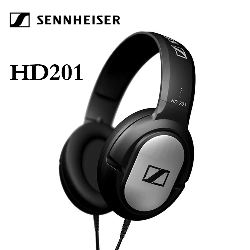 Sennheiser HD201 3.5 mm Laidines Ausines, skirtas iPhone/Samsung Kompiuterių Triukšmo Mažinimas, Ausinės, Sporto Žaidimų Ausinės Stereo Bass