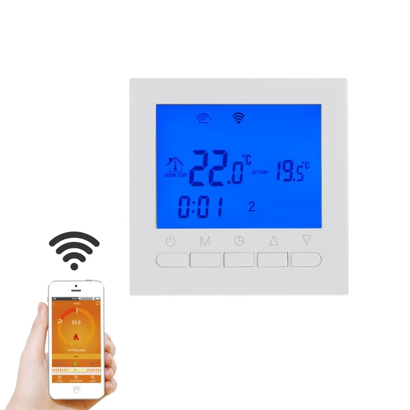 WIFI LCD Elektros Šildymo Termostatas Patalpos Temperatūros Reguliatorius, Programuojamas