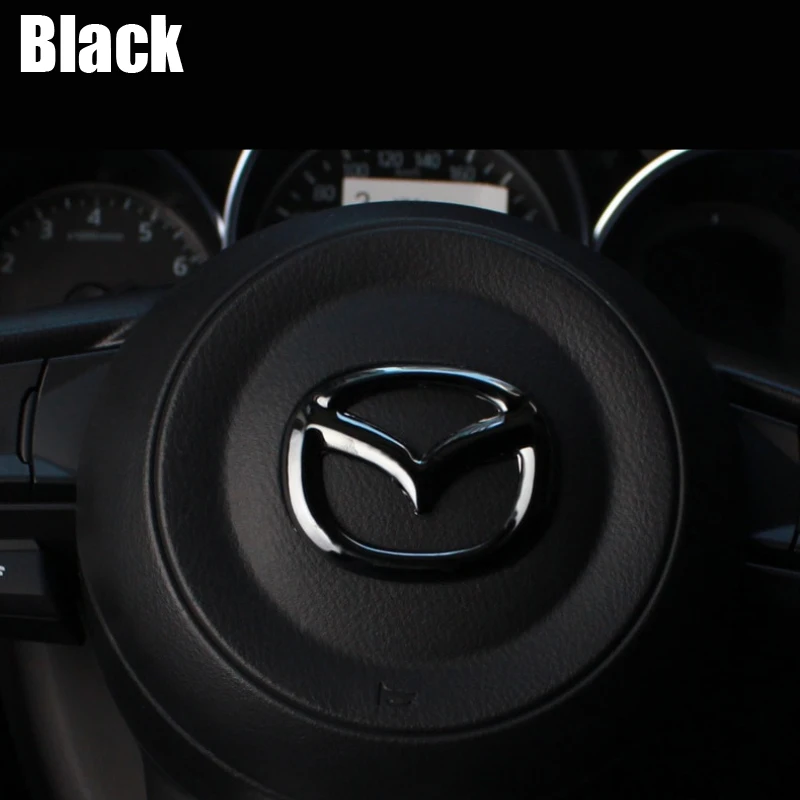 1pc Emblema, Skirta Mazda Atenza Axela CX4 CX5 Nerūdijančio Plieno ABS Interjero Vairas Etiketė, Lipdukas Pakeitimo Auto Priedai