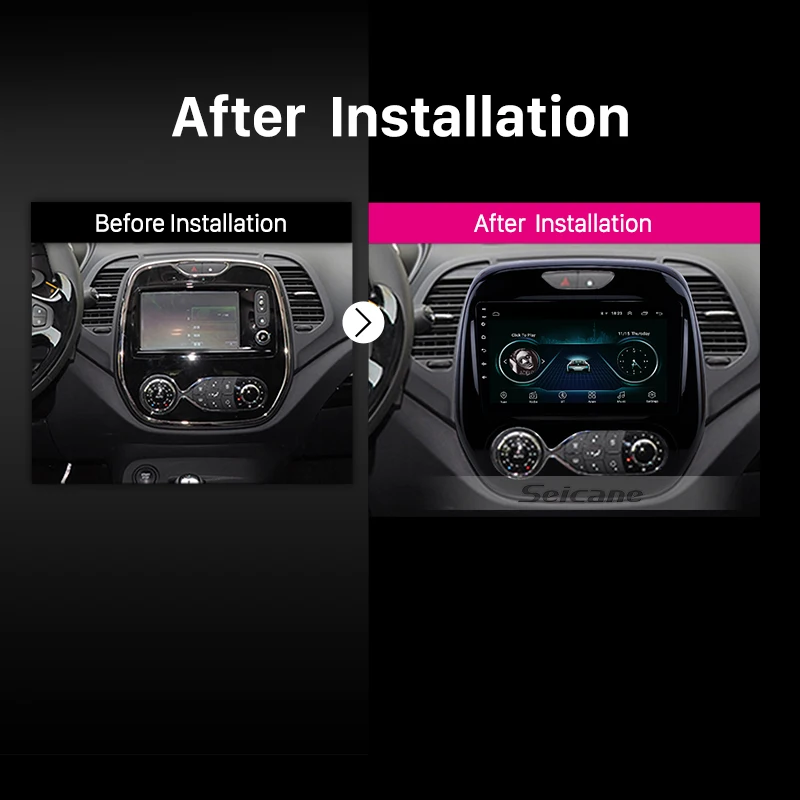 Seicane Android 8.1 auto radijo 2din 9 colių automobilinis GPS multimedijos grotuvo Renault Captur CLIO 