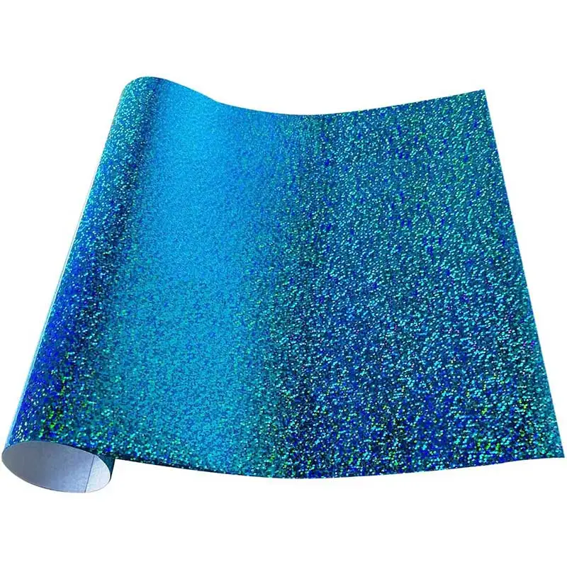 Šilumos perdavimo vinyl Holograma šilumos pressr vinilo mėlyna spalva geležies perdavimo vinilų HTV drabužiai, lengva iškirpti ir piktžolių Dekoro filmas