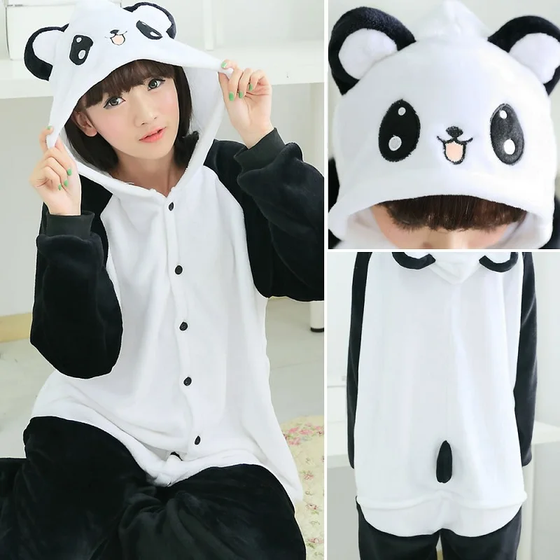 Anime Onesie Moterų Sleepwear Nustatyti Kigurumi Suaugusiųjų Moterų pižama Dygsnio Panda Vienaragis Totoro Cosplay Vaikai, Berniukas ir Mergaitė pijama