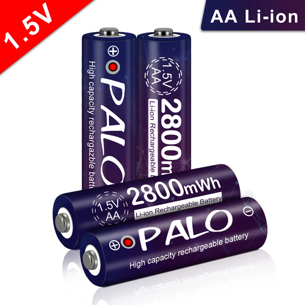 PALO AA 1,5 V li-ion Įkraunama Baterija 1,5 V ličio li-ion Baterija AA baterijos, Fotoaparato Žaislai mp4 šviesos