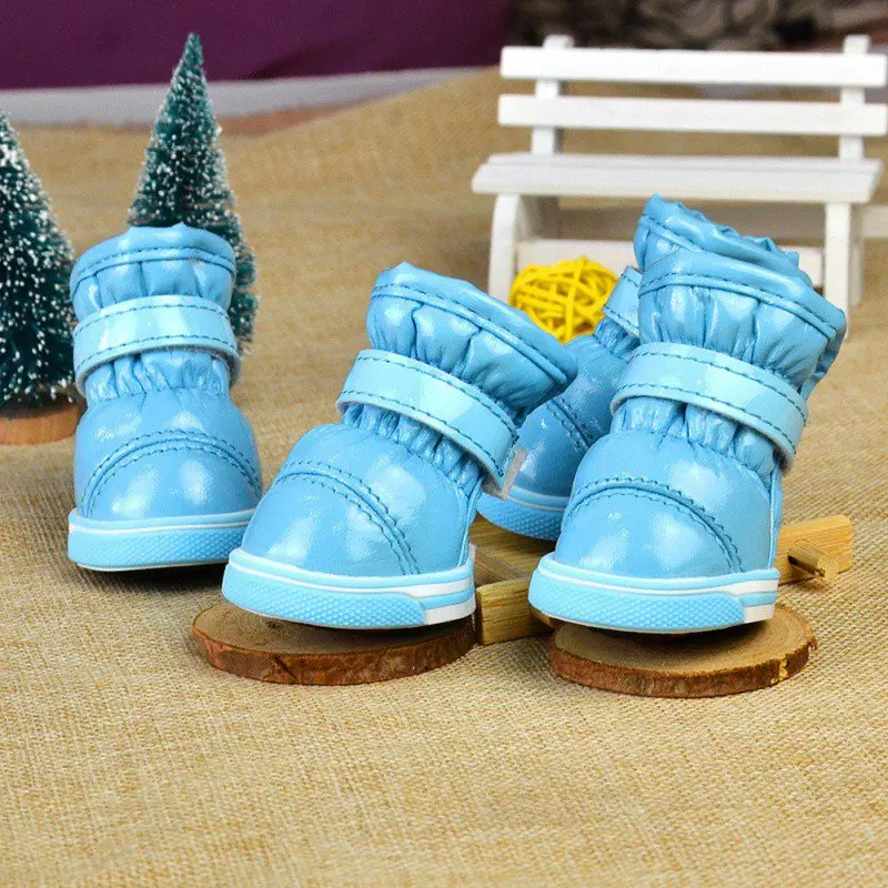 Žiemą Šunelis Šilta Oda Sniego Batai Neperšlampami Non-Slip Batų Maži Šunys Čihuahua Pug Teddy Pet Products