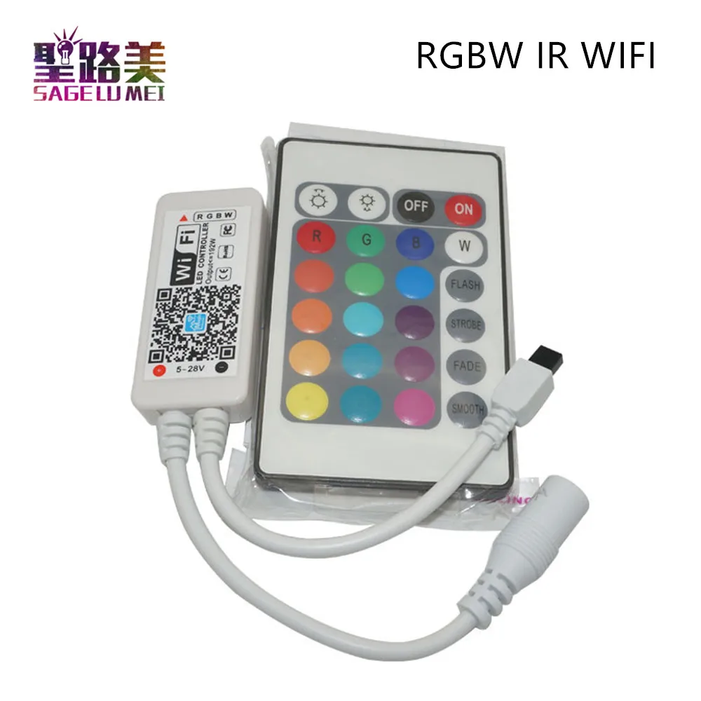 16Million spalvų Wifi RGB / RGBW led valdiklis išmanųjį telefoną valdyti muzikos ir laikmačio režimas magic namų mini wifi led rgb valdiklis