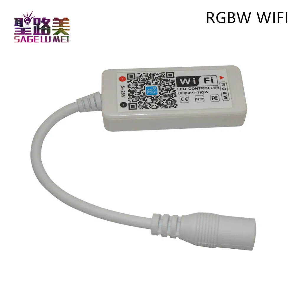 16Million spalvų Wifi RGB / RGBW led valdiklis išmanųjį telefoną valdyti muzikos ir laikmačio režimas magic namų mini wifi led rgb valdiklis