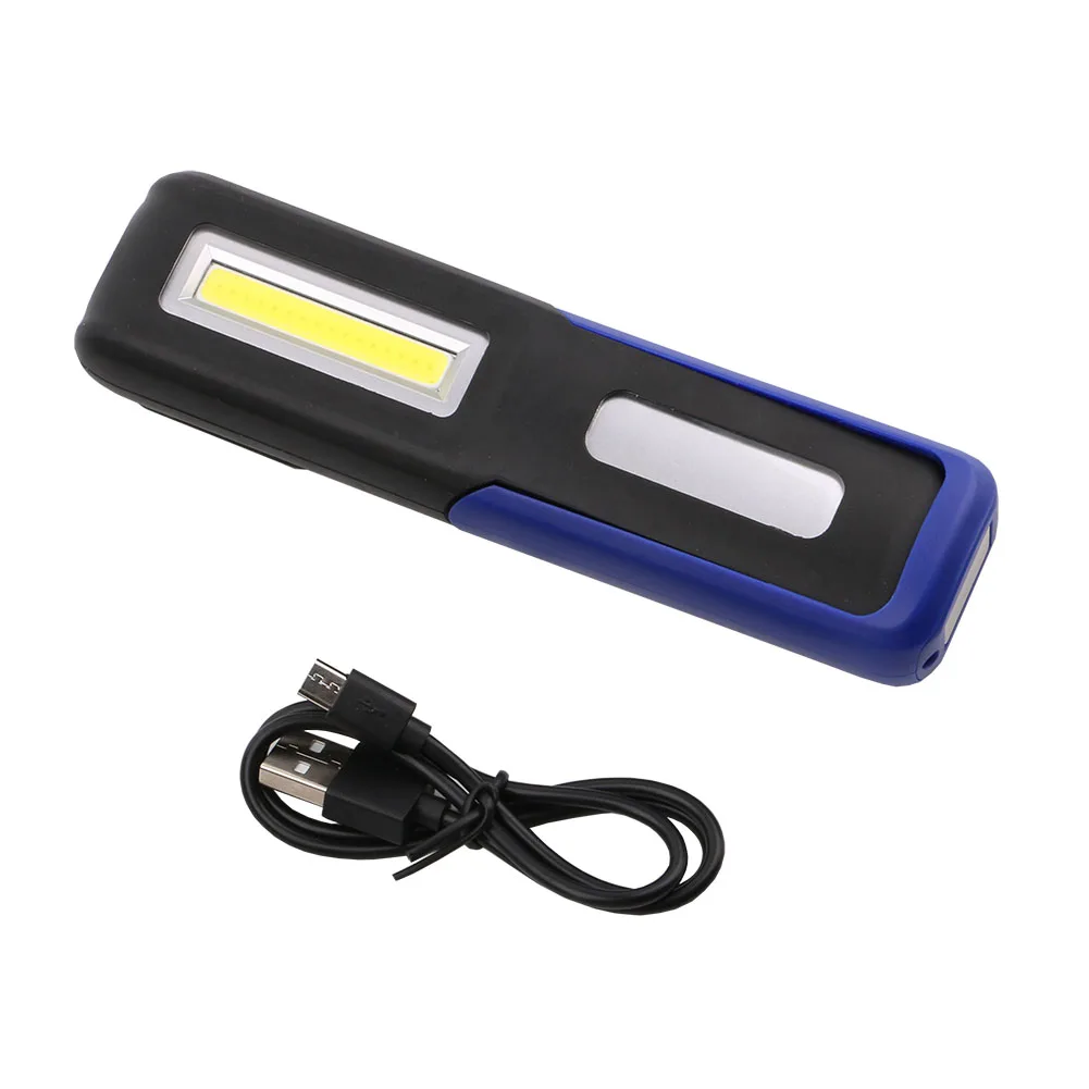 2 Režimai XPE COB LED USB Įkraunamas Žibintuvėlis Super Ryškus Žibintuvėlis Šviesos Pastatytas Baterija Magnetas LED Lemputė USB Laido Kablys Lengvojo