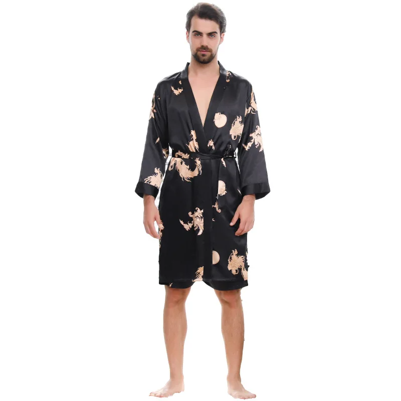 5XL 4XL Negabaritinių Vyrų Nightgowns Nustatyti Imitacija Šilko Kimono Pajama Vyrų Seksualus Chalatas, Satino Chalatas Namų Moterų Naktį Suknelė Rinkinys