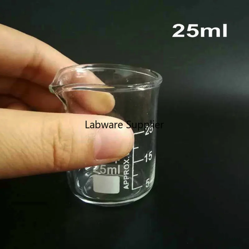 4pcs/set 25ml/50ml/100ml/200ml Mažai Forma Stiklinę Laboratorija Borosilikatinio Stiklo Sutirštės Aukštos Borosilikatinio Nemokamas Pristatymas