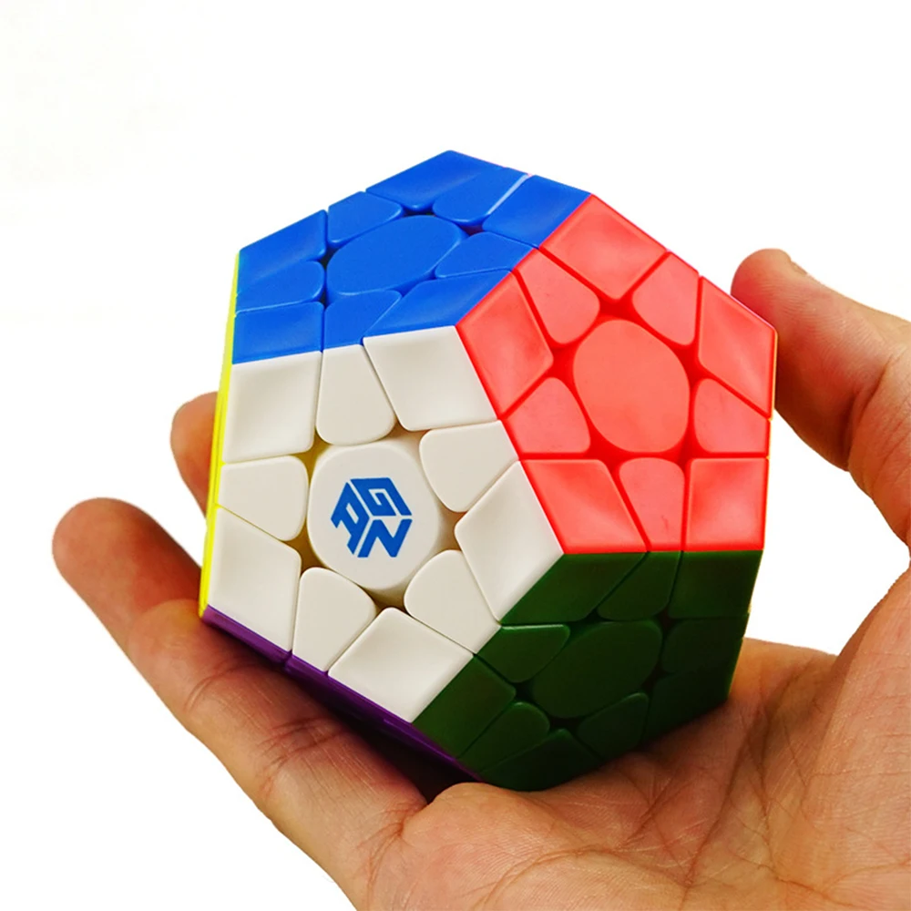 GAN 3x3 Megaminxes Magnetinio Greitis Profesinės GAN Dodecahedron 3x3x3 12 pusių Įspūdį Magic Cube Lipdukai lipdukas kūdikių žaislai vaikams