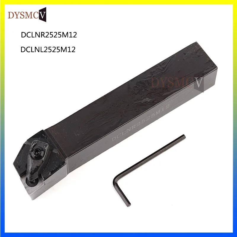 1 vnt DCLNR2525M12 tekinimo įrankis, DCLNR / DCLNL metalo tekinimo staklių pjovimo įrankis, tekinimo įrankis, CNMG1204 išorės D tipo įrankis