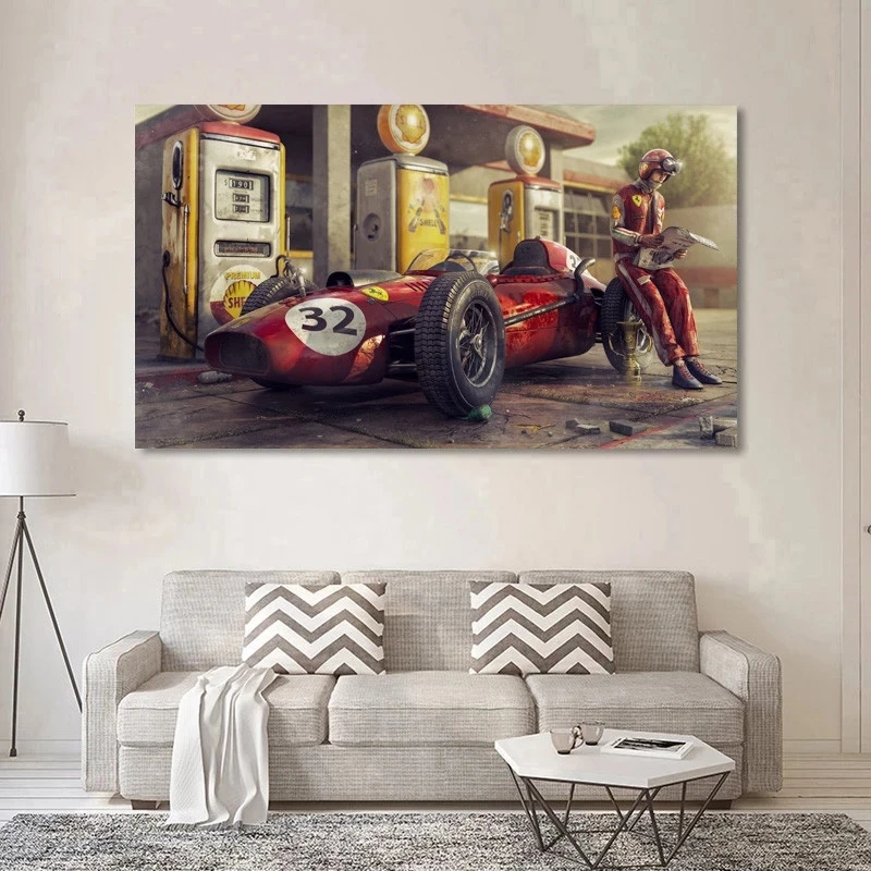 Senovinių Automobilių Plakatas Ferrari Classic Racing 