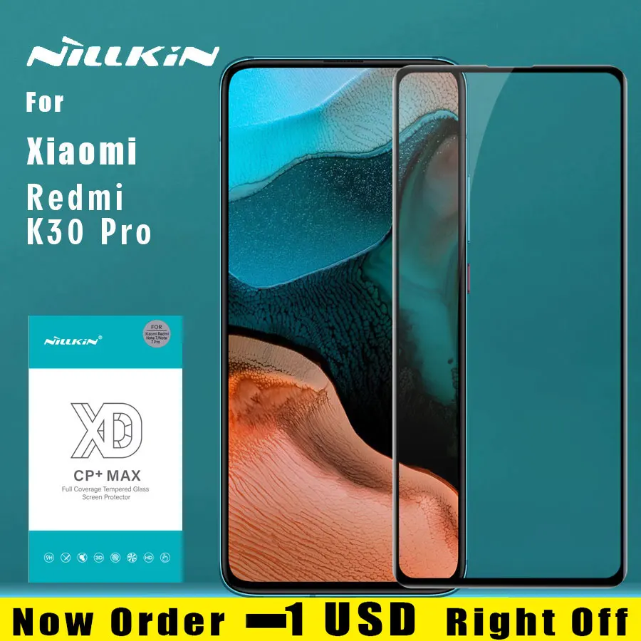 Nillkin už Xiaomi Redmi K30 Pro K30 k20 pro Stiklo XD CP+ Max Pilnas draudimas 3D Grūdintas Stiklas Ekrano apsaugos Redmi k30 Pro