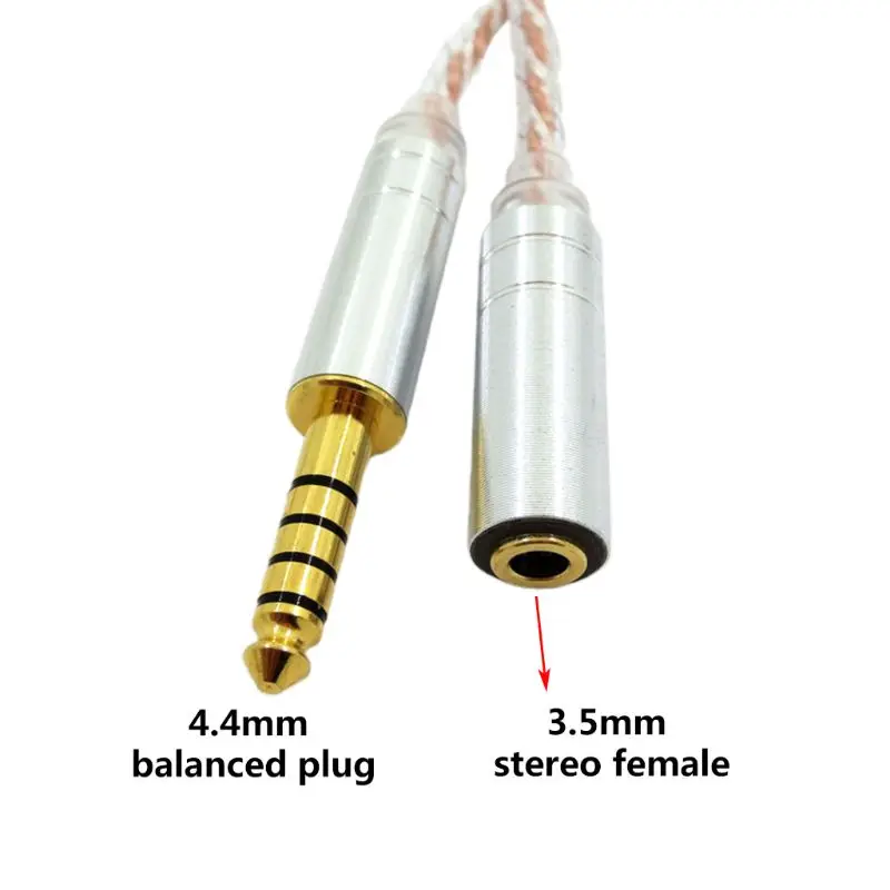 HIFI Balansas Garso Kabelis Vyrų 2,5 mm iki 3,5 mm 4.4 mm Moterų Ausinių Konversijos Kabelių Linijos Adapteris