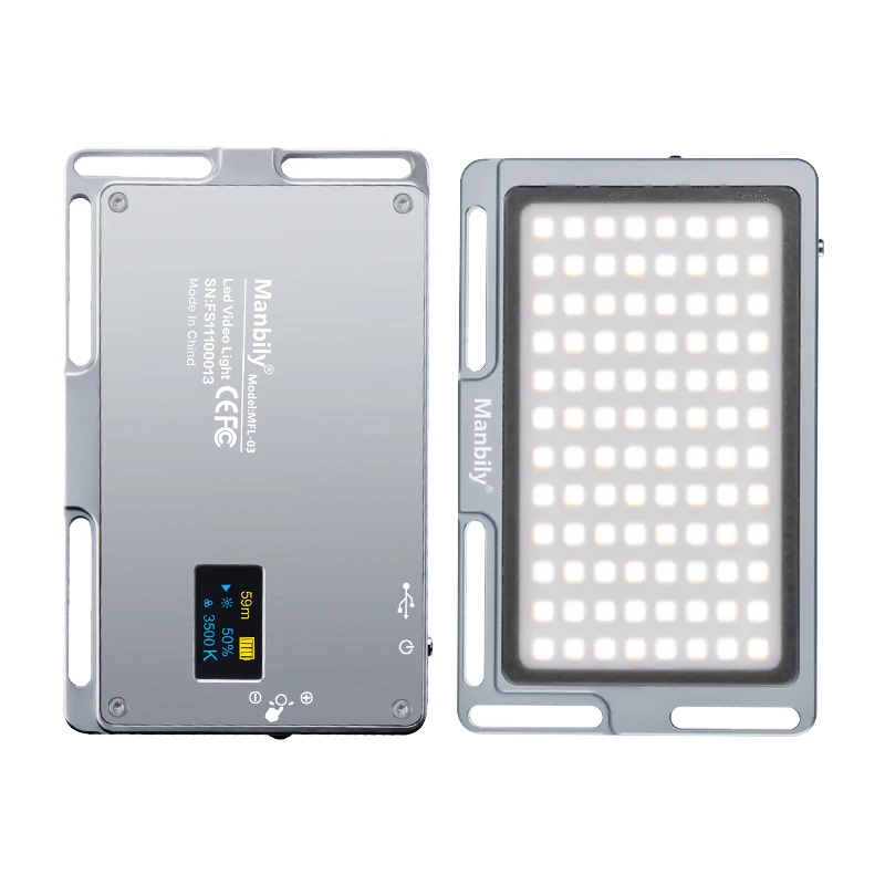 MFL-03-ultra plonas nešiojamasis LED užpildykite šviesa Reguliuojamas ryškumas šviesos fotografija