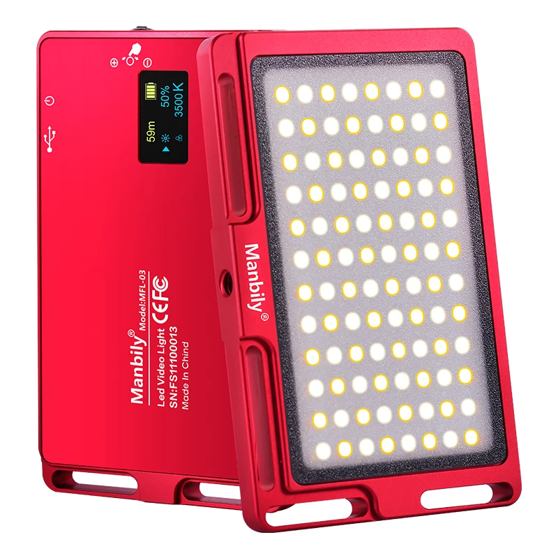 MFL-03-ultra plonas nešiojamasis LED užpildykite šviesa Reguliuojamas ryškumas šviesos fotografija