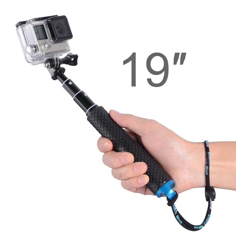 19 Colių Nešiojamų Selfie Stick Pratęsti Monopodzie tvirtinimas GoPro Hero 9 8 7 6 5 4 Xiaoyi Yi 4K Sjcam Sj4000 Eken Fotoaparato Priedų