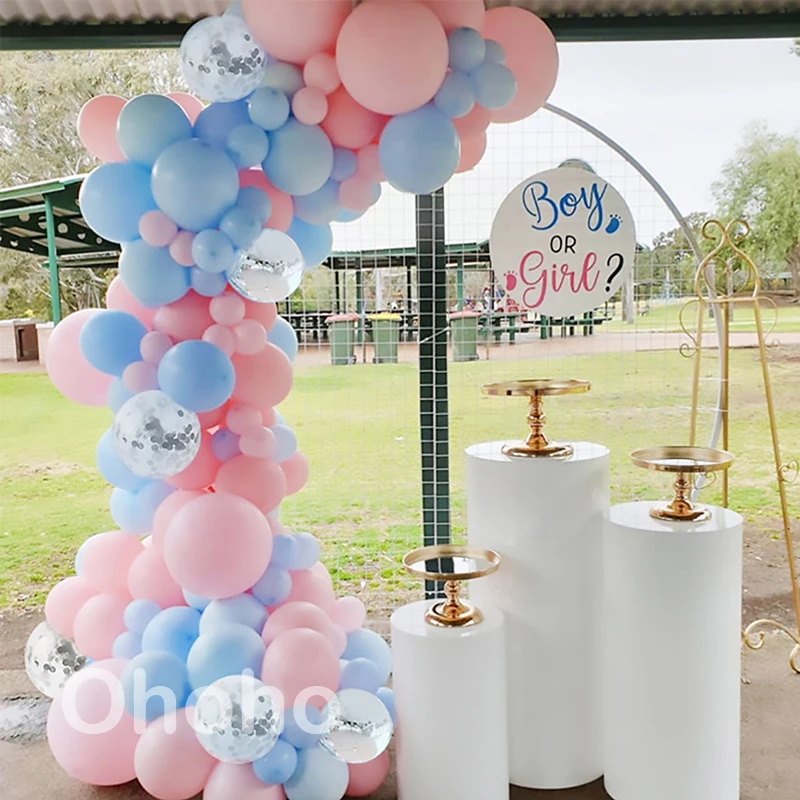 Ohoho Rožinė Mėlyna Pastelinių Macaron Balionų Girliandą Arch Globos Vestuvių Baloons Gimtadienio Apdailos Baby Shower Matinis Prekes