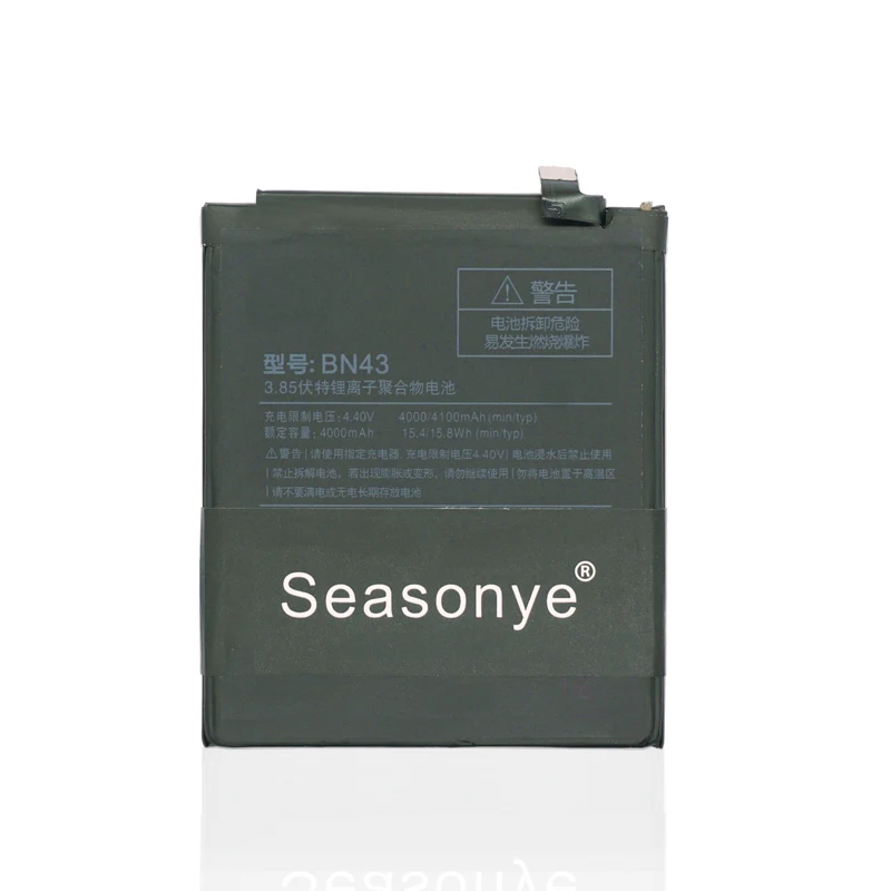 Seasonye 4000mAh / 15.4 Wh BN43 / BN 43 Telefono Bateriją Už Xiaomi Redmi Hongmi Pastaba 4X Note4X 4 X 5,5 colių 5.5