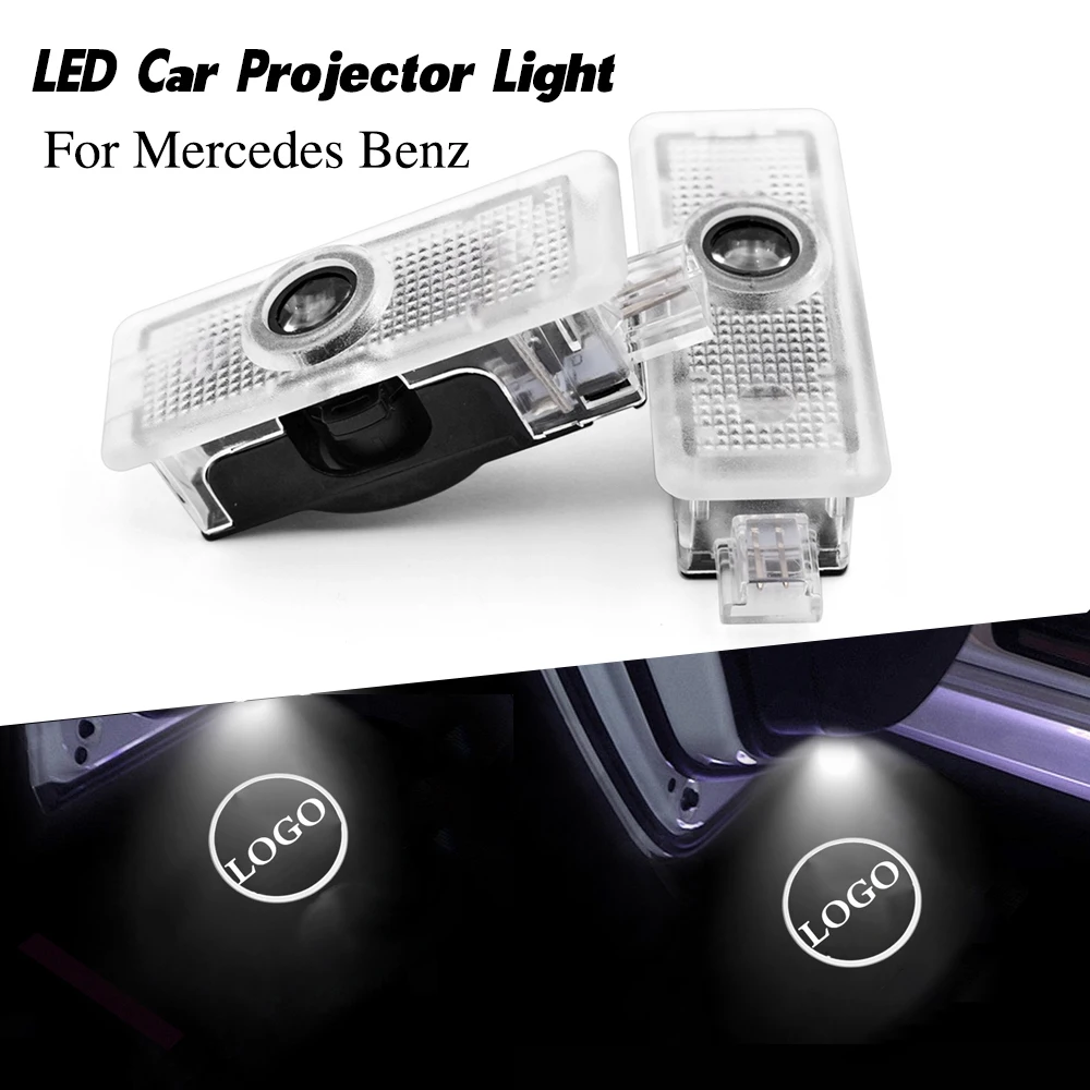 Automobilio Duris Šviesos diodų (LED Logo Lazerinio Projektoriaus Lempa Emblema Vaiduoklis Šešėlis Mandagumo Apšvietimas Mercedes-Benz CLA CLS E Klasės A207 C207
