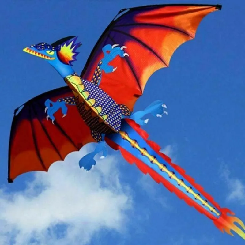 Dragon Formos Aitvarai Lauko Spalvinga 3D Drakonas Plaukioja Latawca su 100m Uodegos Linijos Vaikams, Vaikams, Žaislai
