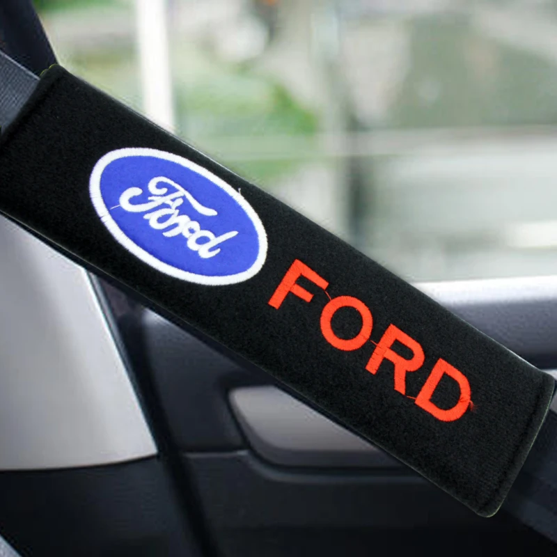 2vnt Automobilio Logotipas saugos Diržų Raštas Padengti Gordel už Fords Focus 2 3 Kuga 1 2 Fiesta Mondeo MK 4 5 6 7 8 GRAND Sintezės Jautis B-max