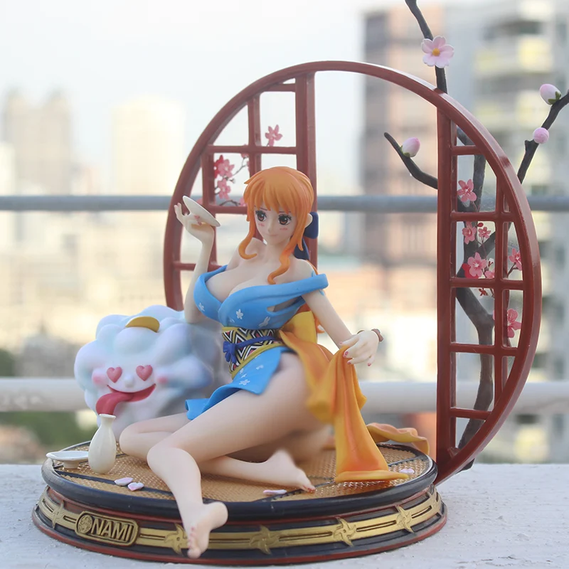 Anime One Piece GK Seksualių Merginų 1/6 Statula Nami Kimono Ver. pvc Kolekcijos Modelis Pav.