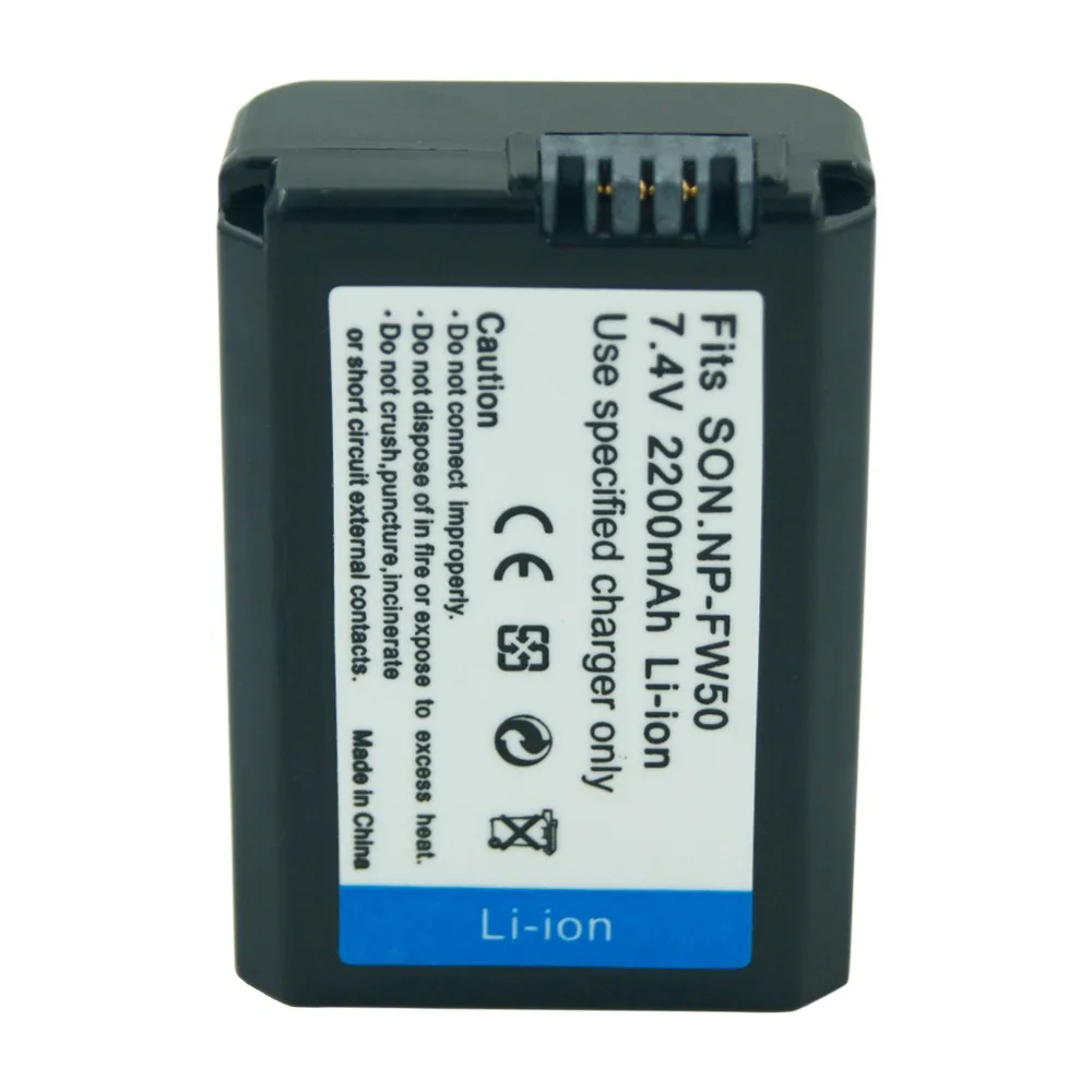 NP-FW50 NP FW50 įkraunama baterija, Li-ion 7.4 V, 2200mah fotoaparato priedai Sony a6000 a7 a33 a55 a5000 nex5 baterijos