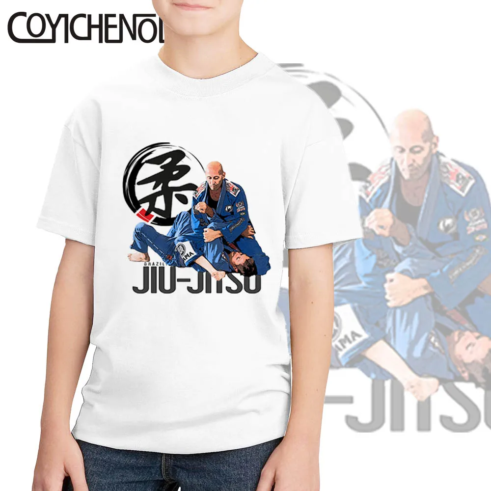 Jiu Jitsu marškinėlius vaikai Jiu Jitsu gi 2020 mielas Vaikai plus size animacinių filmų Kawaii marškinėliai Naujas 2-12 Metų Atspausdintas vaikai Viršūnes COYICHENOL