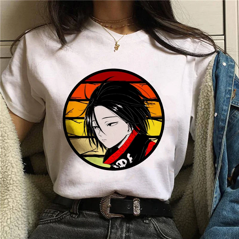Moteriški marškinėliai Topai Kawaii Hunter X Hunter T-shirt Killua Zoldyck T-shirt Apvalus Kaklas Atsitiktinis Minkštas Anime moterų marškinėliai