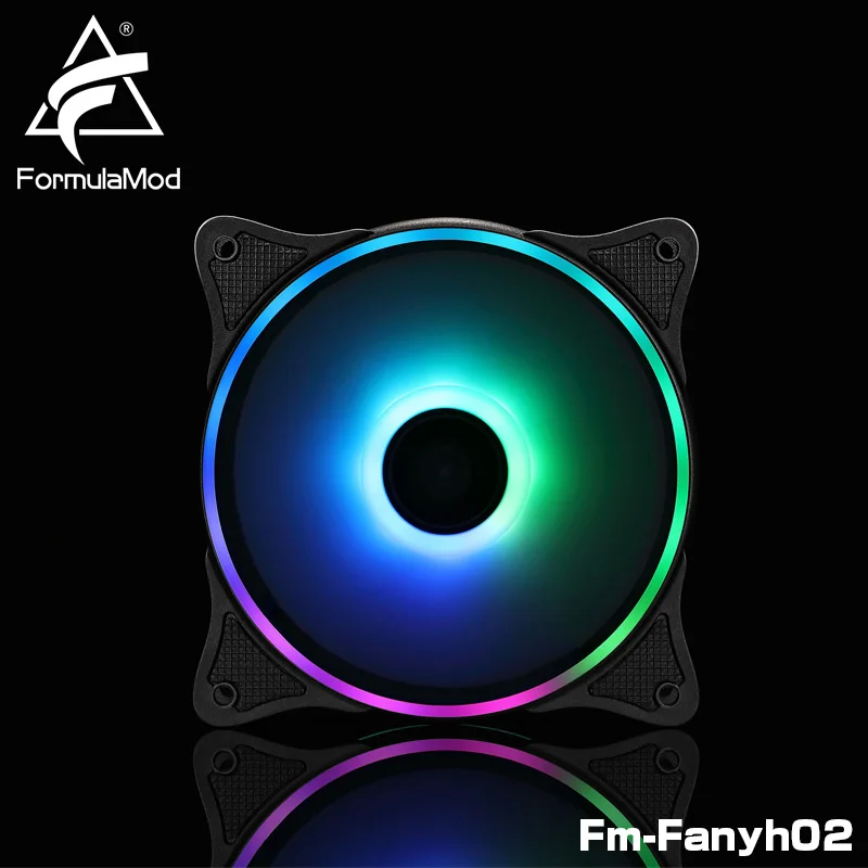 FormulaMod Fm-Fanyh02 120mm PWM Ventiliatorius 5v 3Pin RGB Daugiafunkcinė Radiatoriaus Aušintuvas Hidraulinis Guolis 9 Didelio dydžio Peiliai