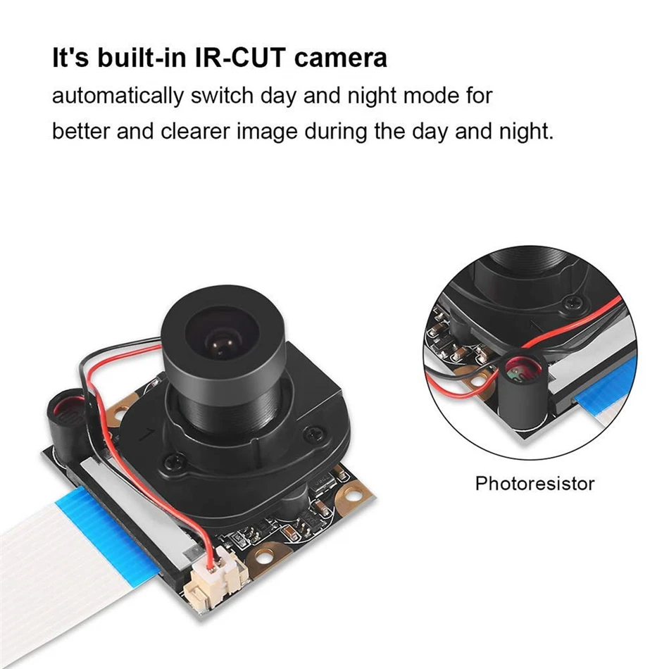 Aviečių Pi 3/2 vaizdo Kameros Modulis su Automatine IR-Cut Naktinio Matymo Kamera Vaizdo Modulis, Reguliuojamas Dėmesio 5MP OV5647 Jutiklis 1080p