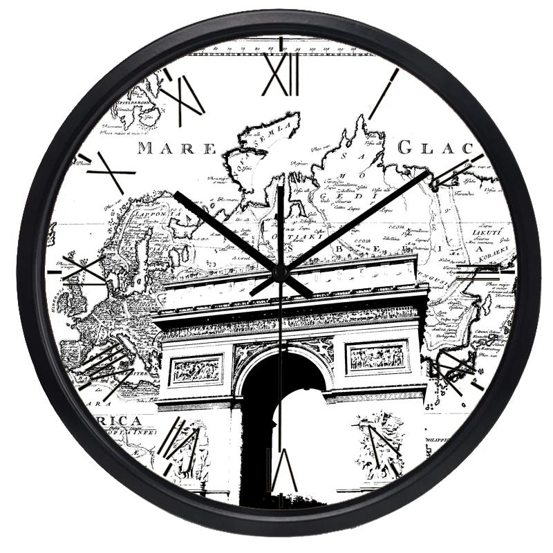 Prancūzijos Triumfo Arka Turas Išjungti Svetainės Dideli Laikrodis Viešbutis Silent Sieninis Laikrodis
