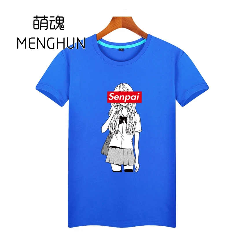 Puikus naujas dizainas, Japonų high school girl anime t shirts Senpai marškinėliai trumpomis rankovėmis vyriški animacinių filmų kostiumai ac813