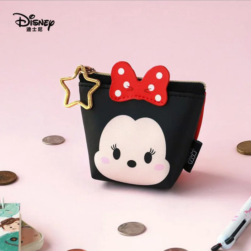 1 vnt mielas Disney Minnie Mouse nešiojamų monetos rankinėje multi-purpose saugojimo krepšys monetos animacinių filmų piniginės rankinės su keychian