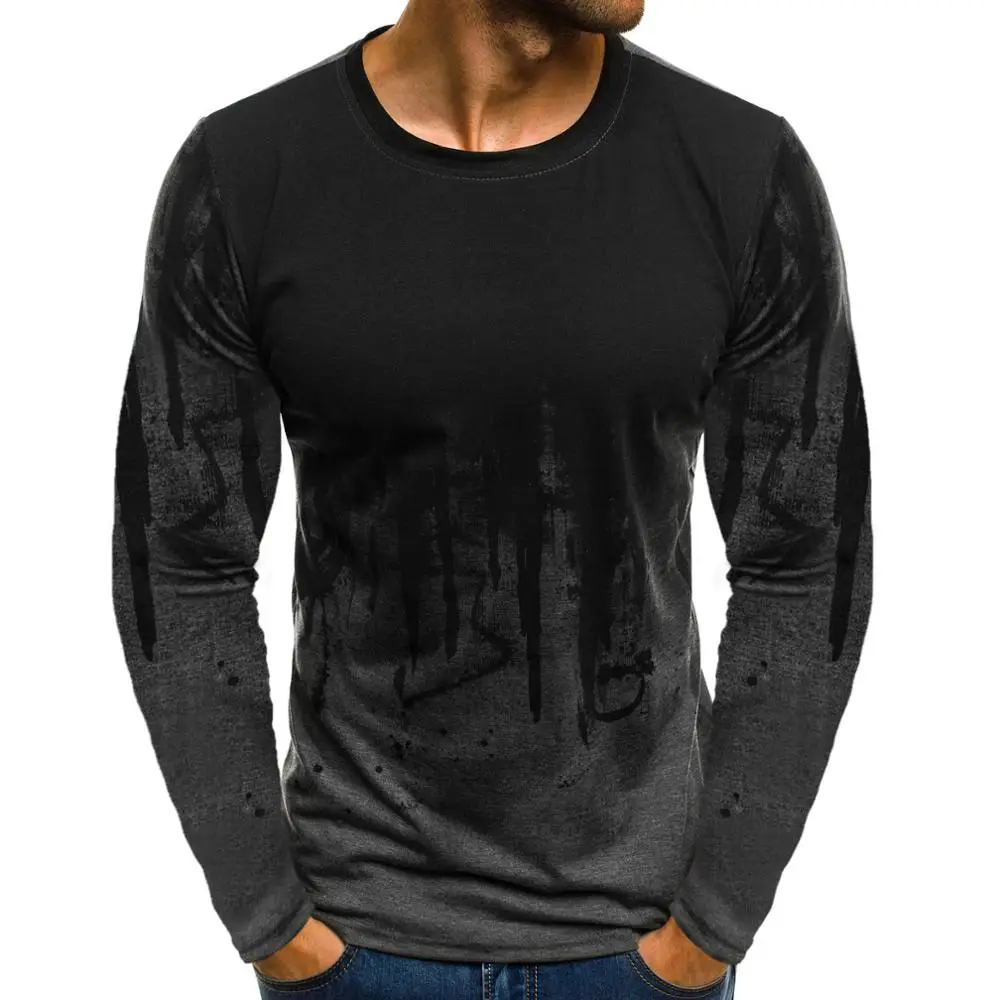 2020 m. Pavasarį Ir Rudenį Naujas Vyrų Kamufliažas Spausdinti vyriški T-Shirt Nuosėdos Top Hip-Hop Streetwear ilgomis Rankovėmis Fitneso T-shirt S-4