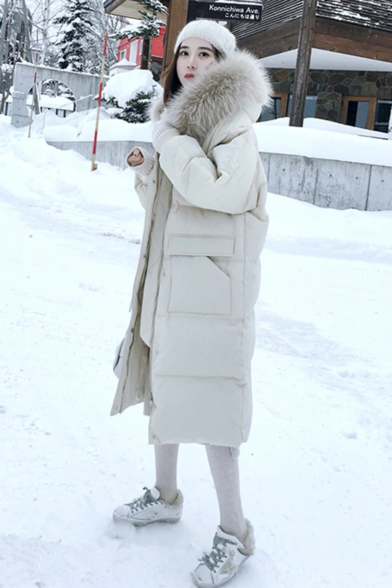 žiemos parkas & Striukė 2020 Naujas žiemos -30 laipsniu moterų striukė Parkas gobtuvu kailių apykaklės storio sekcijos šiltas žiemą moterims švarkai