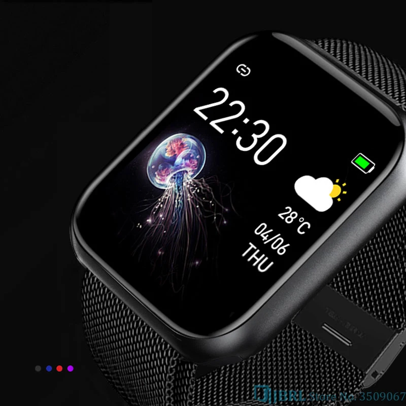 Pilnas Touch Smart Watch Vyrai Moterys Smartwatch Elektronika Smart Laikrodis 