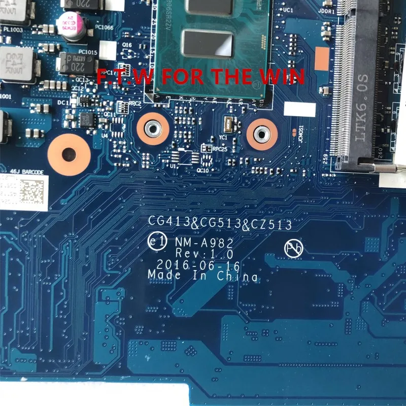 FRU: 5B20M29203 para Lenovo 310-15ikb 510-15ikb placa plokštė nešiojamas NM-A982 DDR4 RAM 4G I7-7500U probado CG413 CG513
