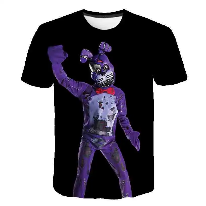 3 Iki 13 Metų Penkios Naktys Freddys 3D Drabužiai Vaikams, Vaikams Berniukams, Mergaitėms trumpomis Rankovėmis marškinėliai T Shirt viršutinių drabužių siuvimas Vaiko marškinėliai