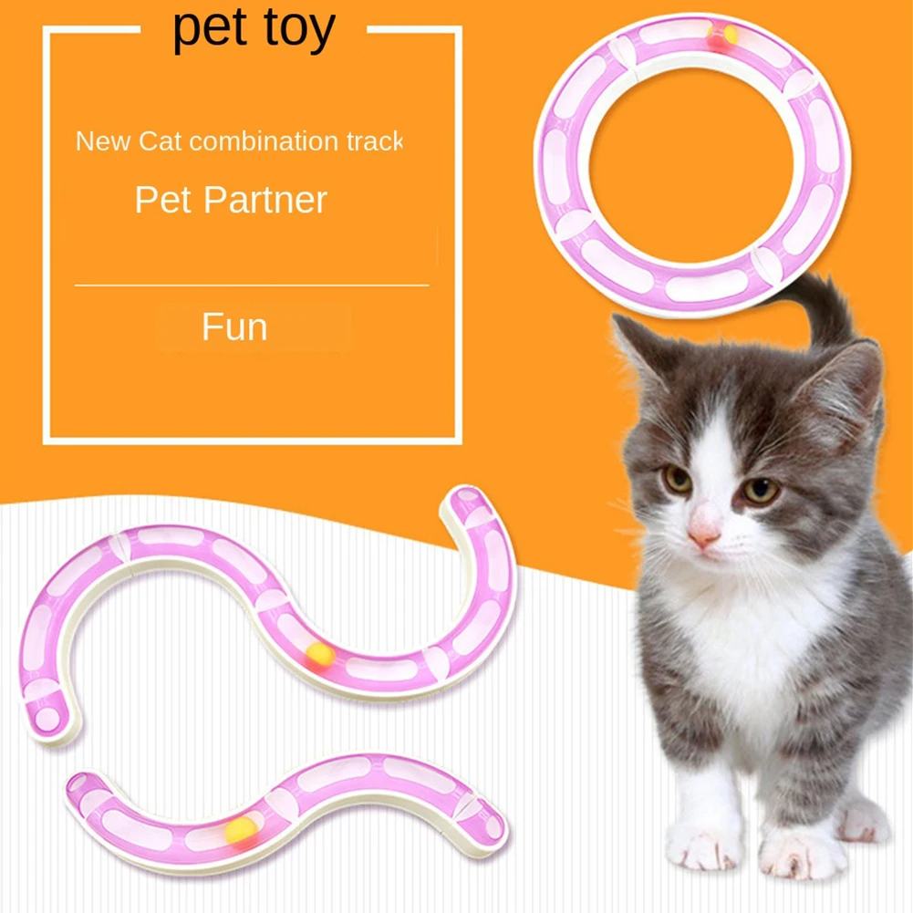 Funny Cat Kelio Žaislai Kamuolys Disko Plastikų neslidus Interaktyvus Kačiukas Ratas, Tunelio Deformuojamieji Katės Švietimo Žaislas