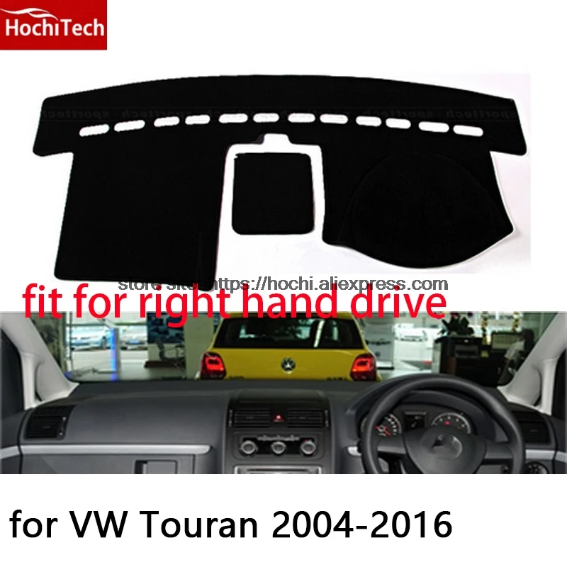 Volkswagen Touran dešinės pusės ratai prietaisų skydelio kilimėlis Apsauginis padas juodos spalvos automobilio stiliaus Interjero Pertvarkymo Lipdukas Kilimėlis produktus