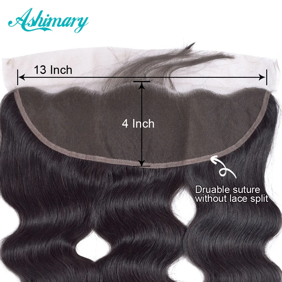Ashimary Brazilijos Kūno Bangų Paketų su Priekinės Nėriniai Priekinio Uždarymo su Ryšulių Remy Human Hair Ryšulius su Uždarymo