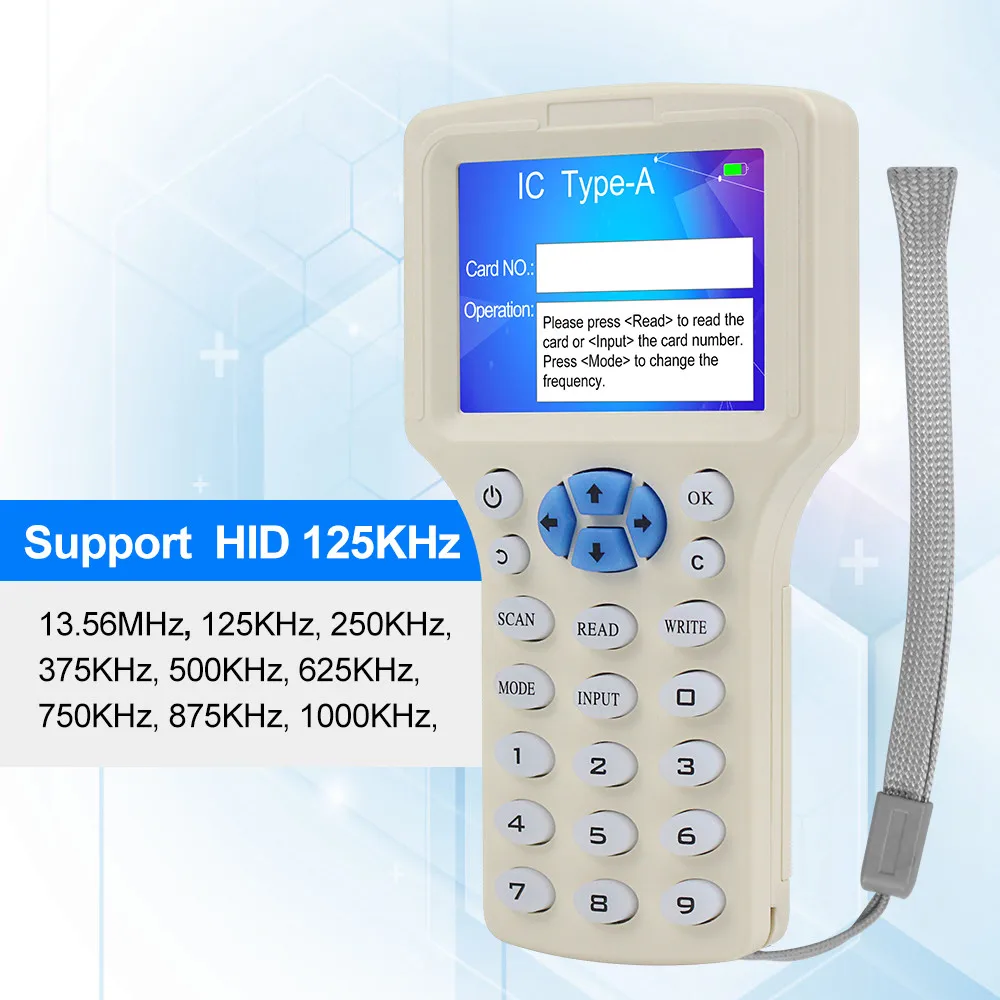 NFC Smart 10 Dažnio RDA Kopijuoklis / Writer / Skaitytojai/popierinės kopijavimo aparatų matricos 125KHz 13.56 MHz USB Raktas Programuotojas fob Kortelių Skaitytuvas UID Dekoderis