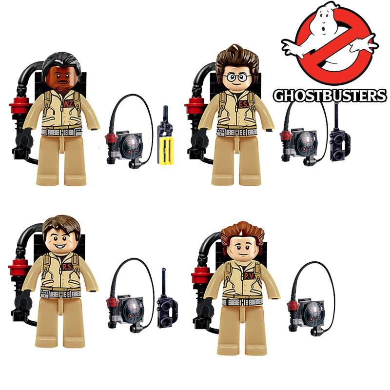 8PCS/set Ghost Buster Ghostbuster Žaislų Rinkinys Dr. Petras Venkman Raymond Stantz Mini Lėlės Veiksmų Skaičius, Statulėlės, Statybos Mūrinis