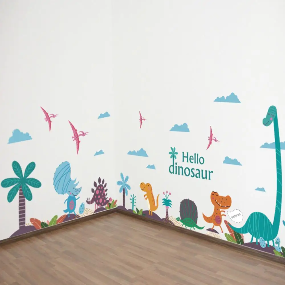 Sveiki dinozaurų Siena Lipdukas Dinozaurų Dinozaurų Parkas, vaikų kambarys, vaikų kambarys, vaikų darželio apdailos miegamasis Namų Dekoro Lipdukai