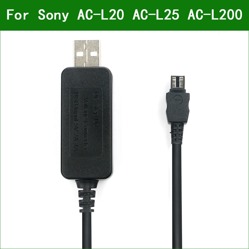 5V USB įkrovikliu AC-L20 AC-L25, AC-L200 Maitinimo Adapteris Įkroviklis, Maitinimo Kabelis Sony DSC HX1 HX100 HX100V HX200 HX200V HC39E DCR SR15 SR20E