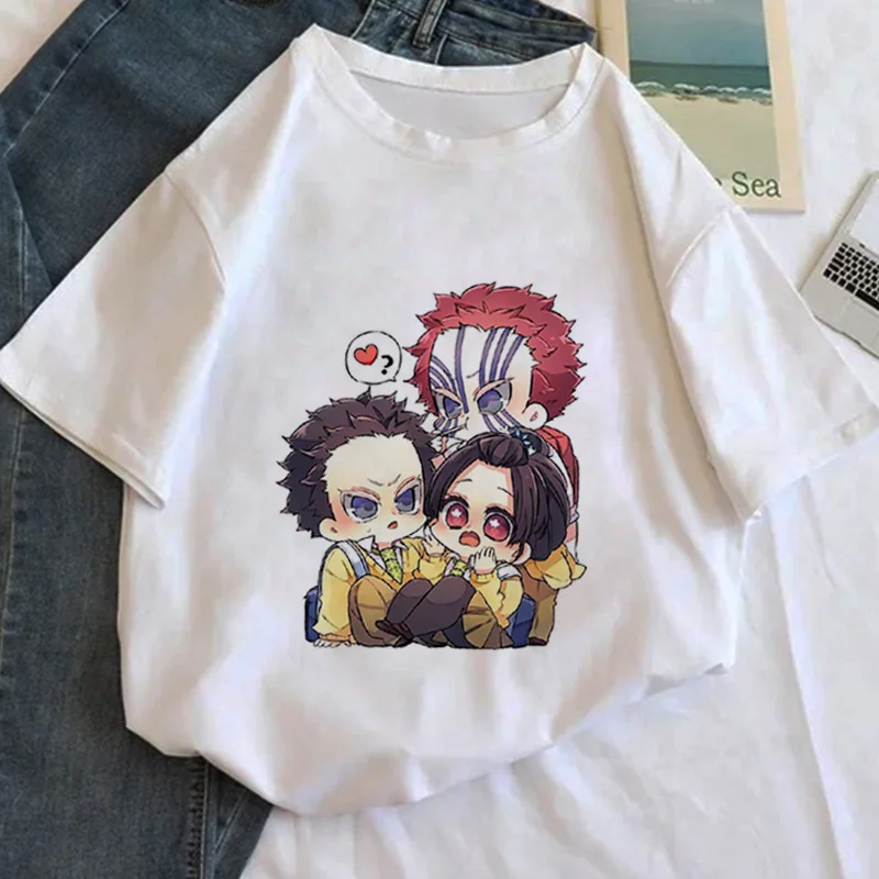 Vasaros Japonų Anime Broliai Print T-Shirt Moterims, Ulzzang Harajuku Marškinėliai Animacinių filmų Grafika Derliaus Prarasti Atsitiktinis O-kaklo Viršaus Marškinėlius