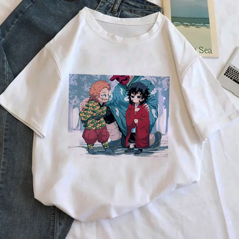 Vasaros Japonų Anime Broliai Print T-Shirt Moterims, Ulzzang Harajuku Marškinėliai Animacinių filmų Grafika Derliaus Prarasti Atsitiktinis O-kaklo Viršaus Marškinėlius